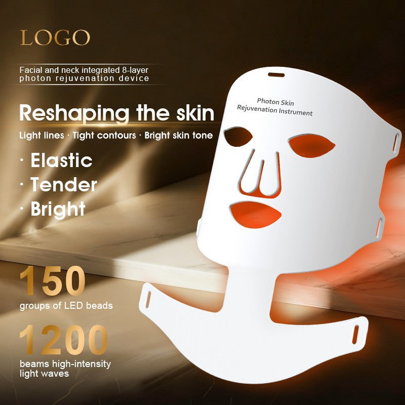 8-Light Photon Rejuvenation Device Face Neck Anti Aging Wireless Remote DS50