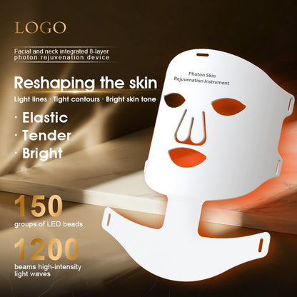 8-Light Photon Rejuvenation Device Face Neck Anti Aging Wireless Remote DS50
