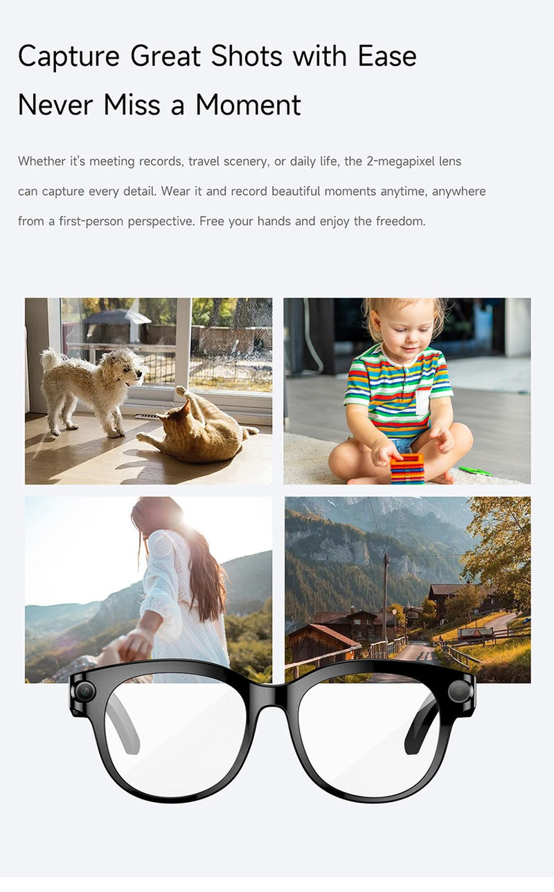 AI Smart Glasses with HD Shooting, Recording & Live Translation M89S