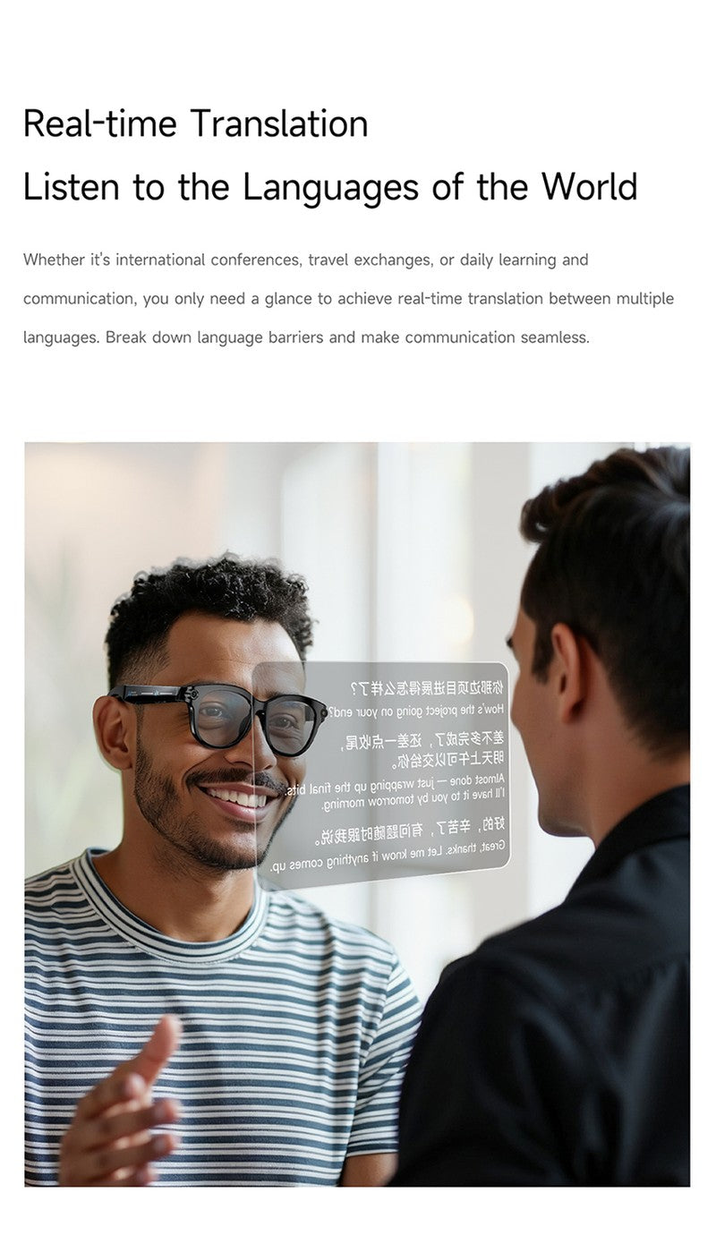 AI Smart Glasses with HD Shooting, Recording & Live Translation M89S
