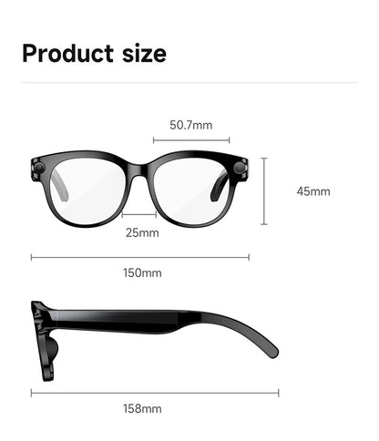 AI Smart Glasses with HD Shooting, Recording & Live Translation M89S
